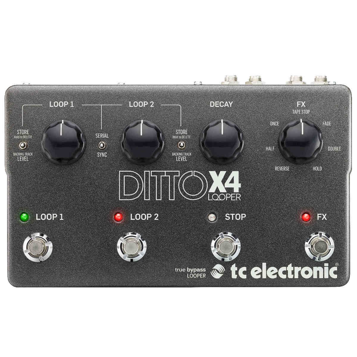 Loopers - TC Electronic Ditto X4 Dual Track Looper With 7 Loop FX