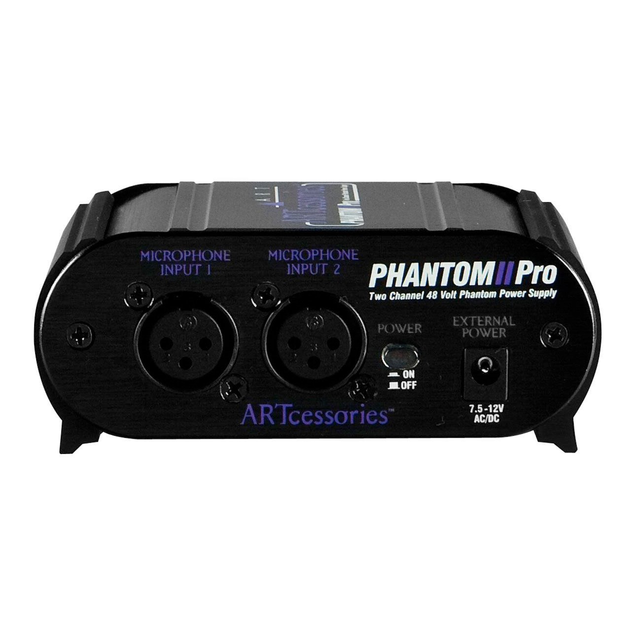 Microphone Accessories - ART Phantom II Pro Dual Ch. Phantom Power Supply