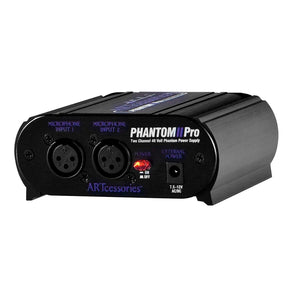 Microphone Accessories - ART Phantom II Pro Dual Ch. Phantom Power Supply