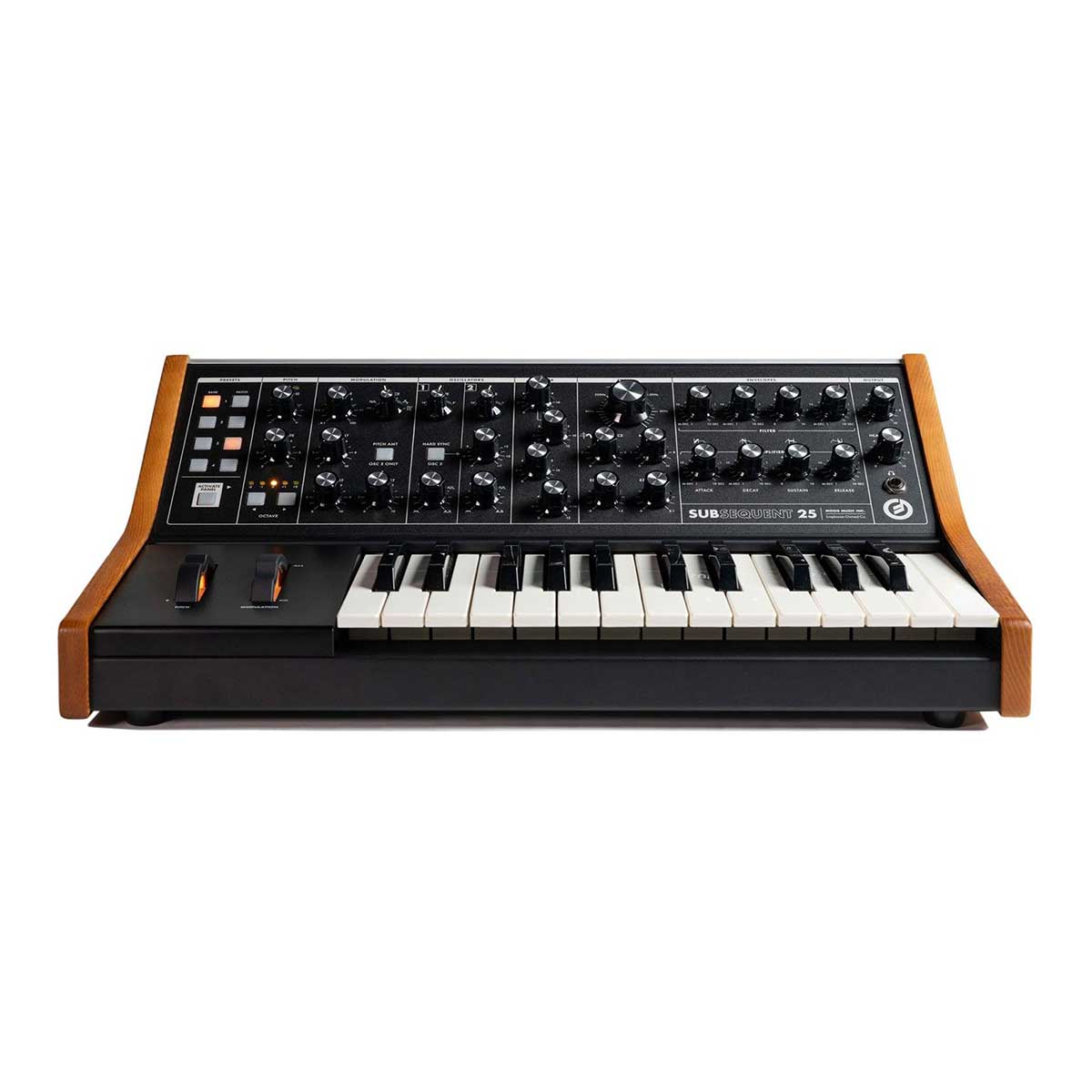 Moog Subsequent 25 paraphonic analog synthesizer Front