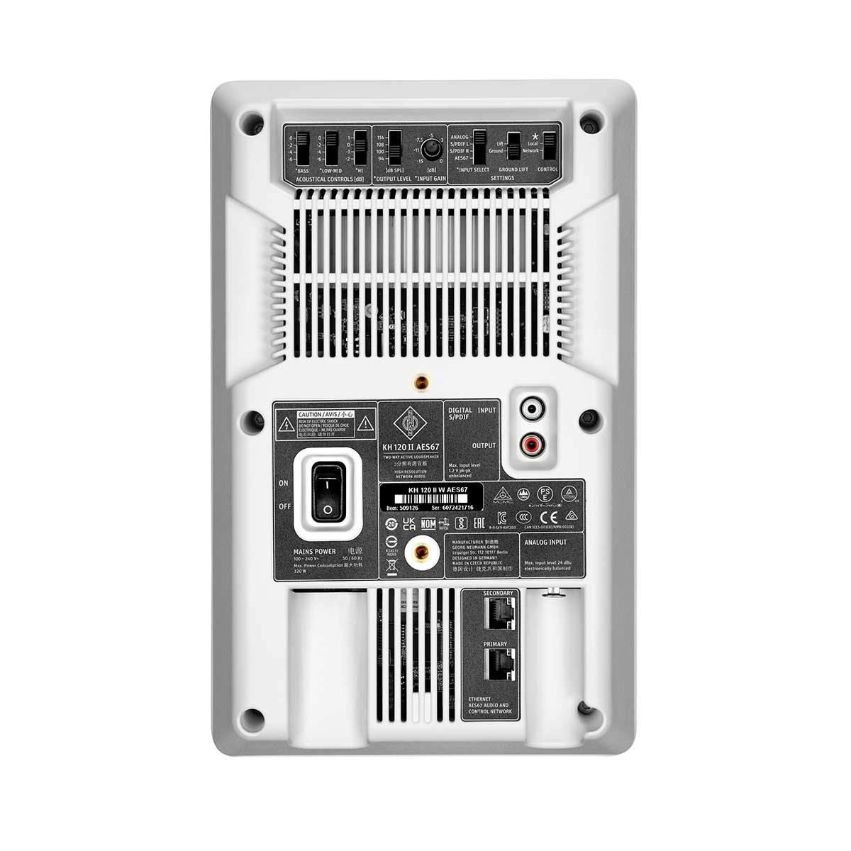 Neumann KH 120-II Two-Way DSP Studio Monitor with AES67 - White