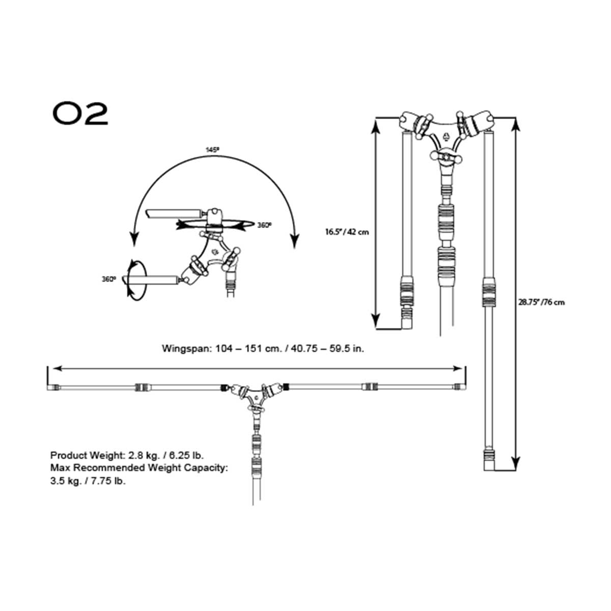 Triad-Orbit O2 Dual Arm Orbital Boom