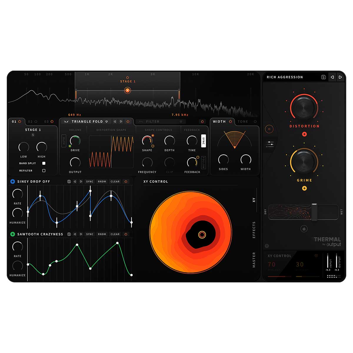 Output THERMAL Interactive Distortion FX Plugin