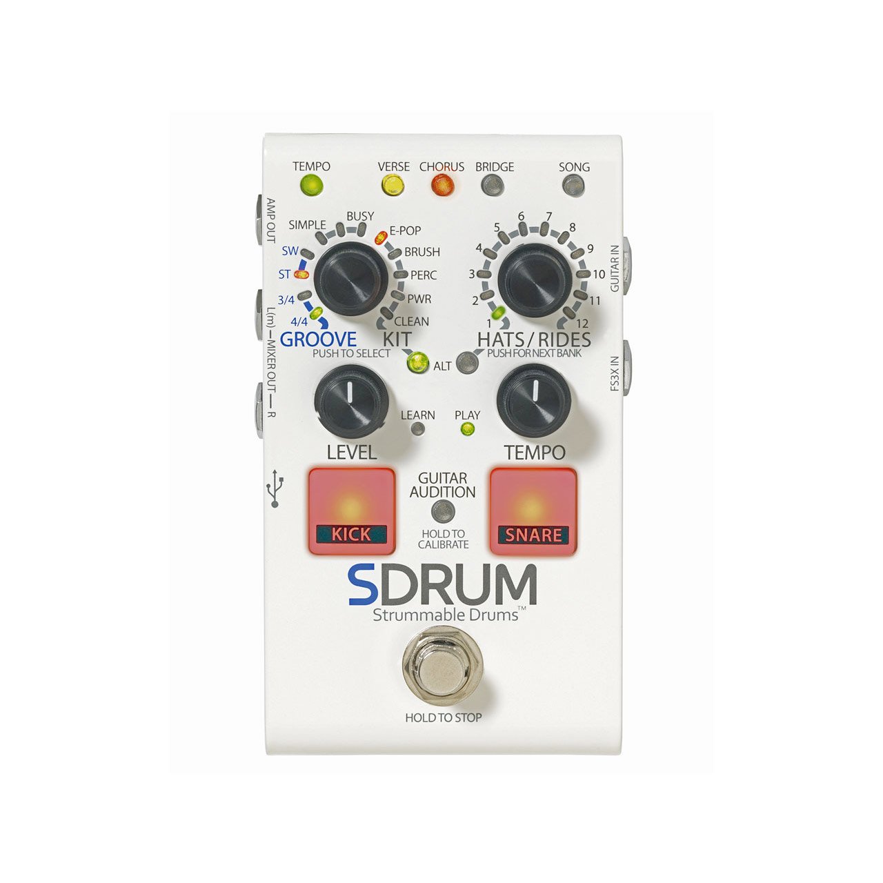 Pedals & Effects - DigiTech SDRUM Strummable Drums - Drum Machine For Guitarists & Bassists