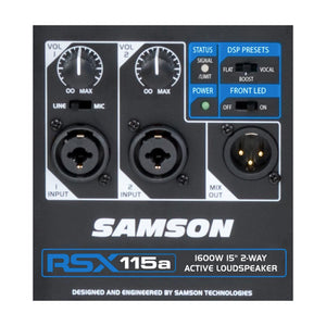 Powered PA Speakers - Samson RSX115A - 1600W 2-Way Active Loudspeaker (SINGLE)