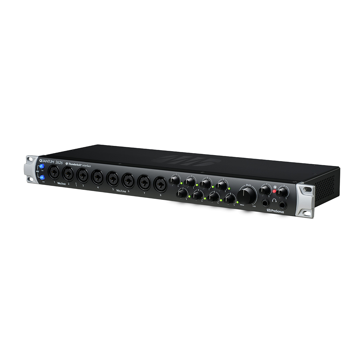 PreSonus Quantum 2626: 26x26 Thunderbolt™ 3 Audio Interface Angle