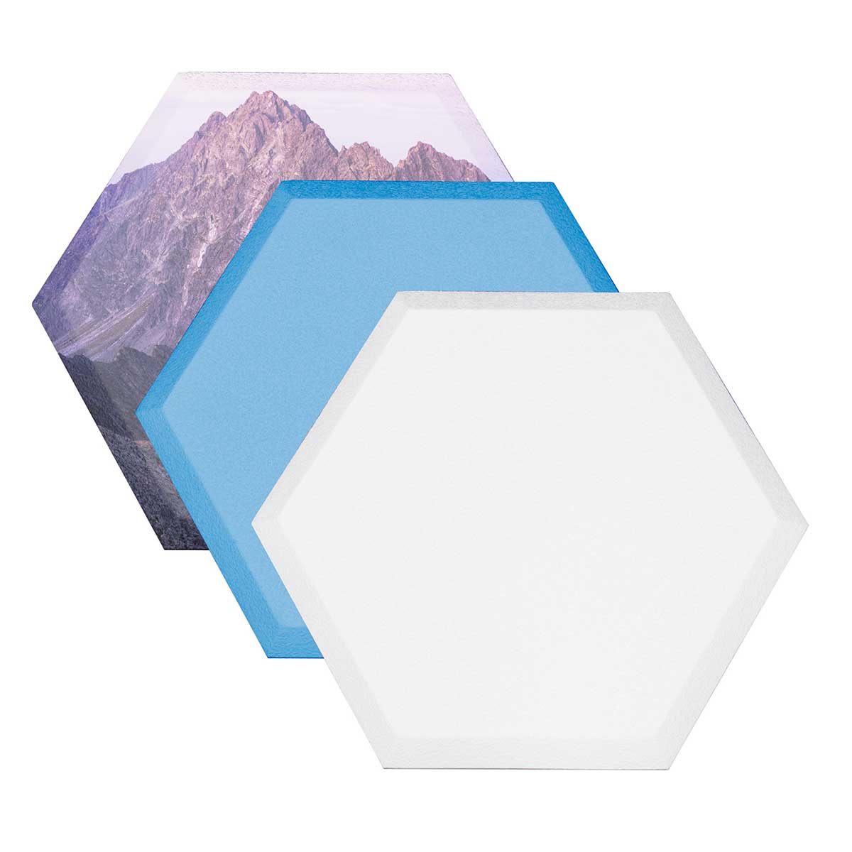 Honeycomb 14"x16"x1.5" hexagonal white paintable panels 12pc set P115 1416 09