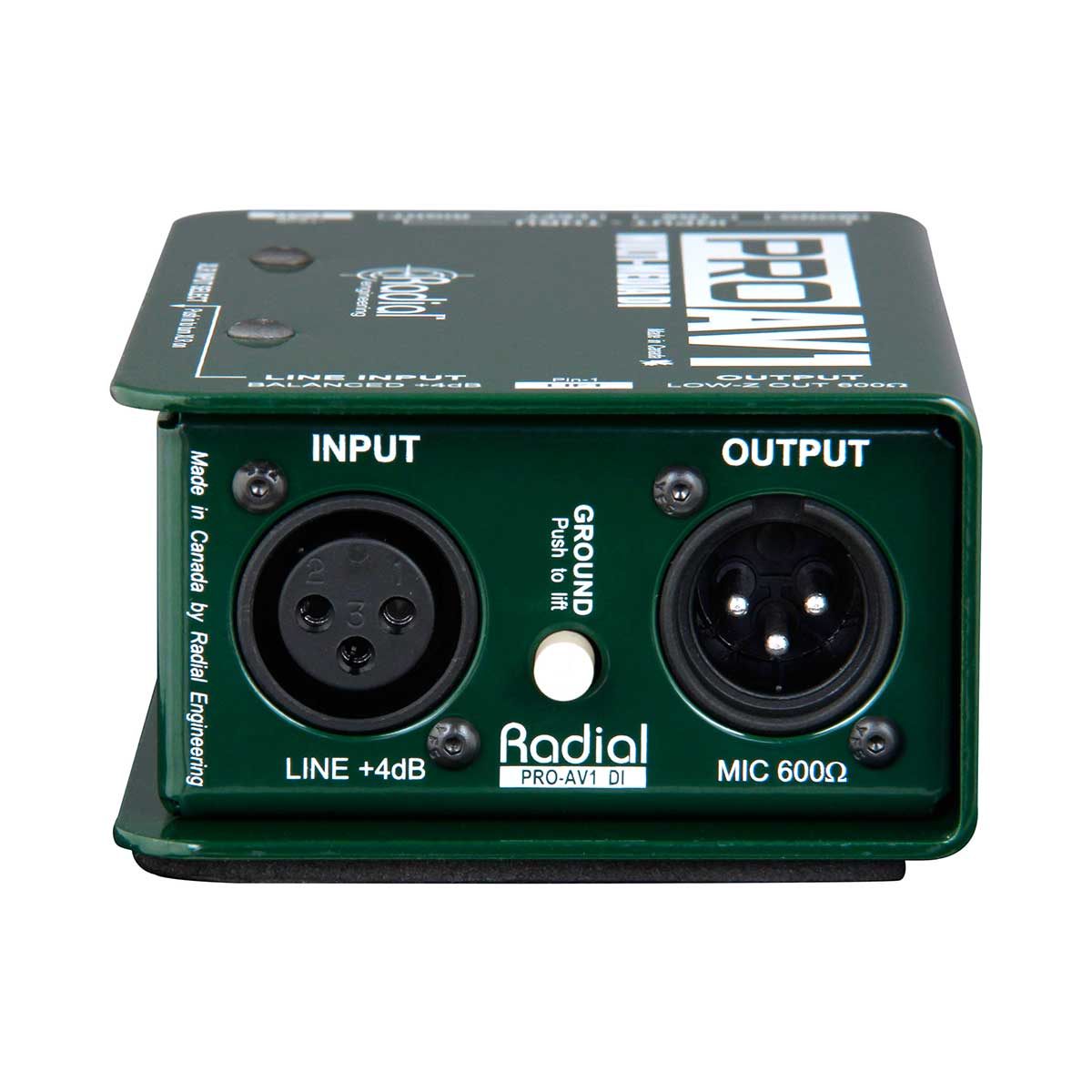 Radial Engineering ProAV1 Passive 1 channel multimedia DI with RCA, 3.5mm, XLR, 1/4" connectors