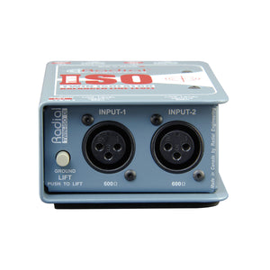 Radial Engineering Twin-Iso Line level isolator, passive 2 ch balanced with high performance transformers