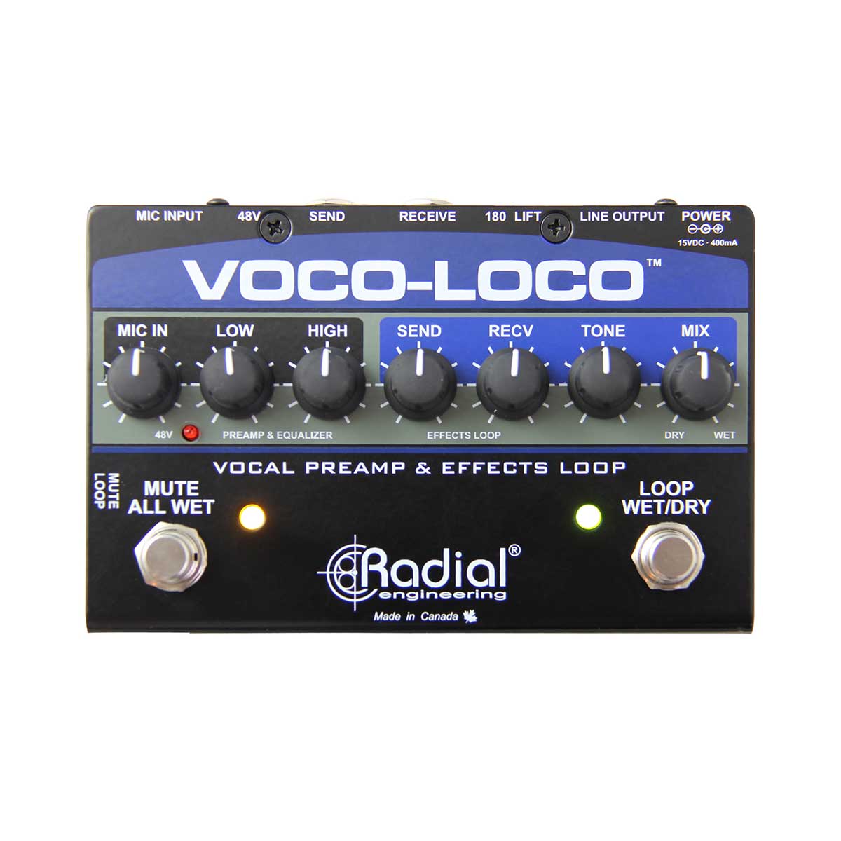Radial Engineering Voco-Loco Effects Switcher for Voice or Instrument