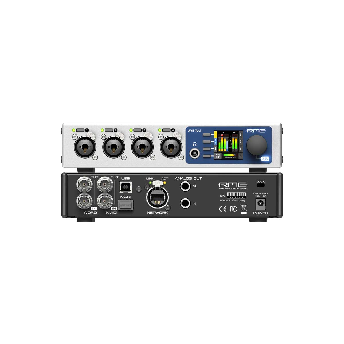 RME AVB Tool Half-rack MADI-AVB interface with outstanding analog connectivity