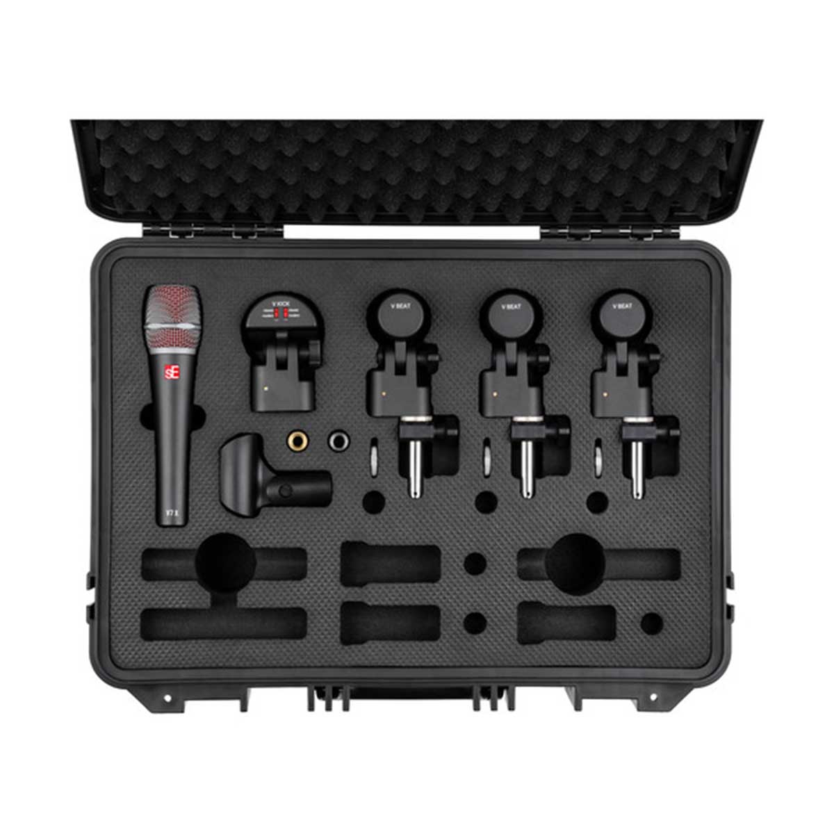 sE Electronics Venue V PACK Drum Mic Kit (V Kick, 2xV Beats, 2xV Clamps, V7X)