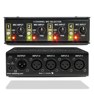 Signal Routing - Radial Gold Digger 4-Channel Mic Selector