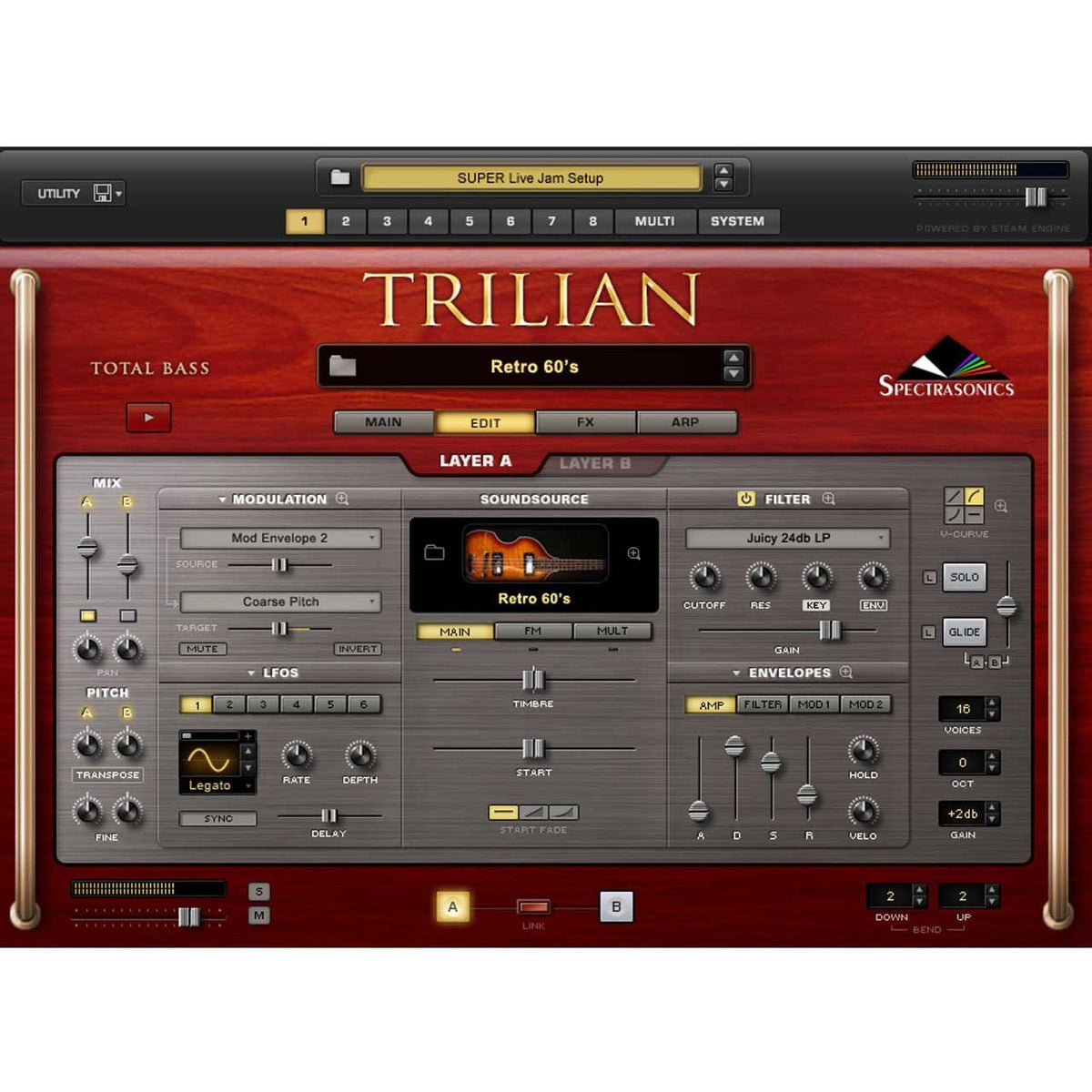Software Instruments - Spectrasonics Trilian Total Bass Module Software Instrument