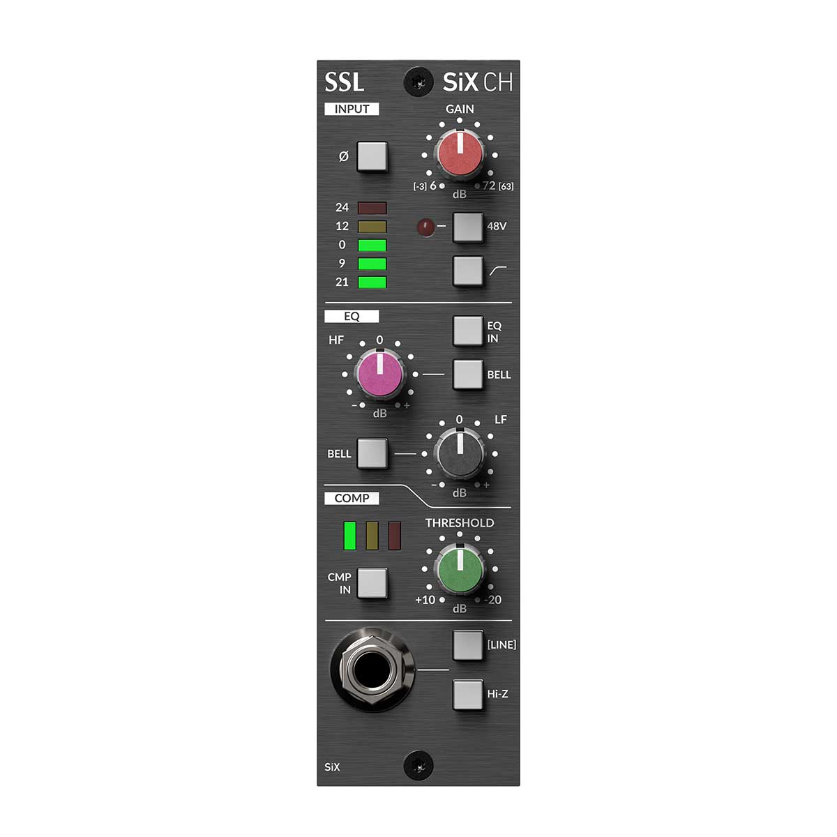Solid State Logic SiX Channel Strip SSL channel strip processing in 500 Series format