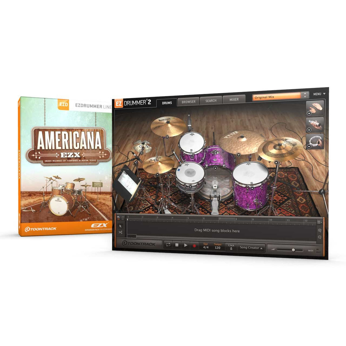 Sound Library Expansions - Toontrack Americana EZX EZDrummer Expansion Library