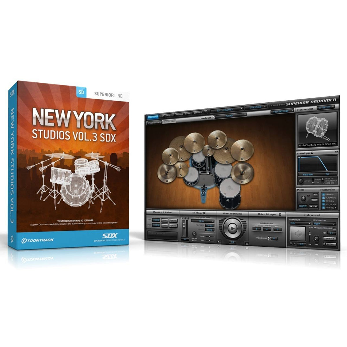 Sound Library Expansions - Toontrack New York Studios Vol.3 SDX - Sound Expansion For SD2