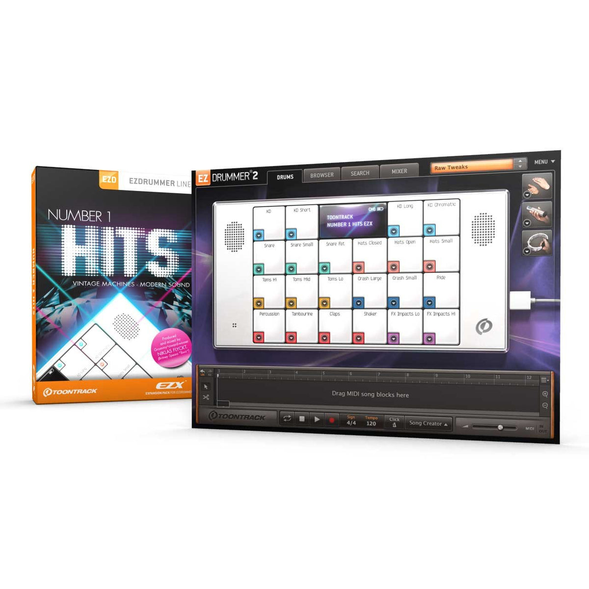 Sound Library Expansions - Toontrack Number 1 Hits EZX Expansion Pack For EZDrummer