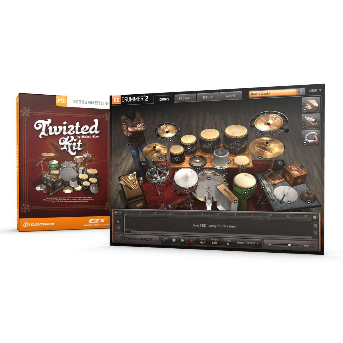Sound Library Expansions - Toontrack Twisted Kit EZX EZDrummer Expansion Pack