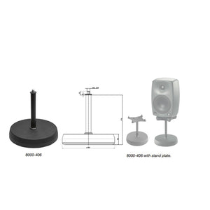 Studio Monitor Accessories - Genelec 8000-406 Short Table Stand For 8020, 8030 And 8040 Monitors (SINGLE)