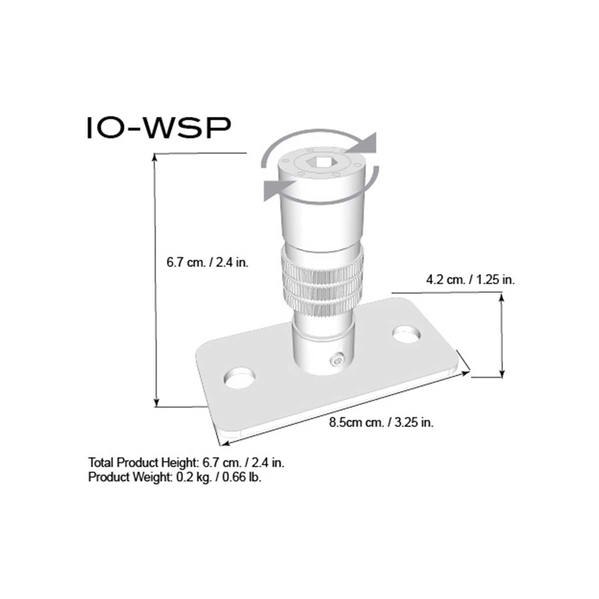 Triad-Orbit IO-WSP IO-equipped Wall Stud Mount