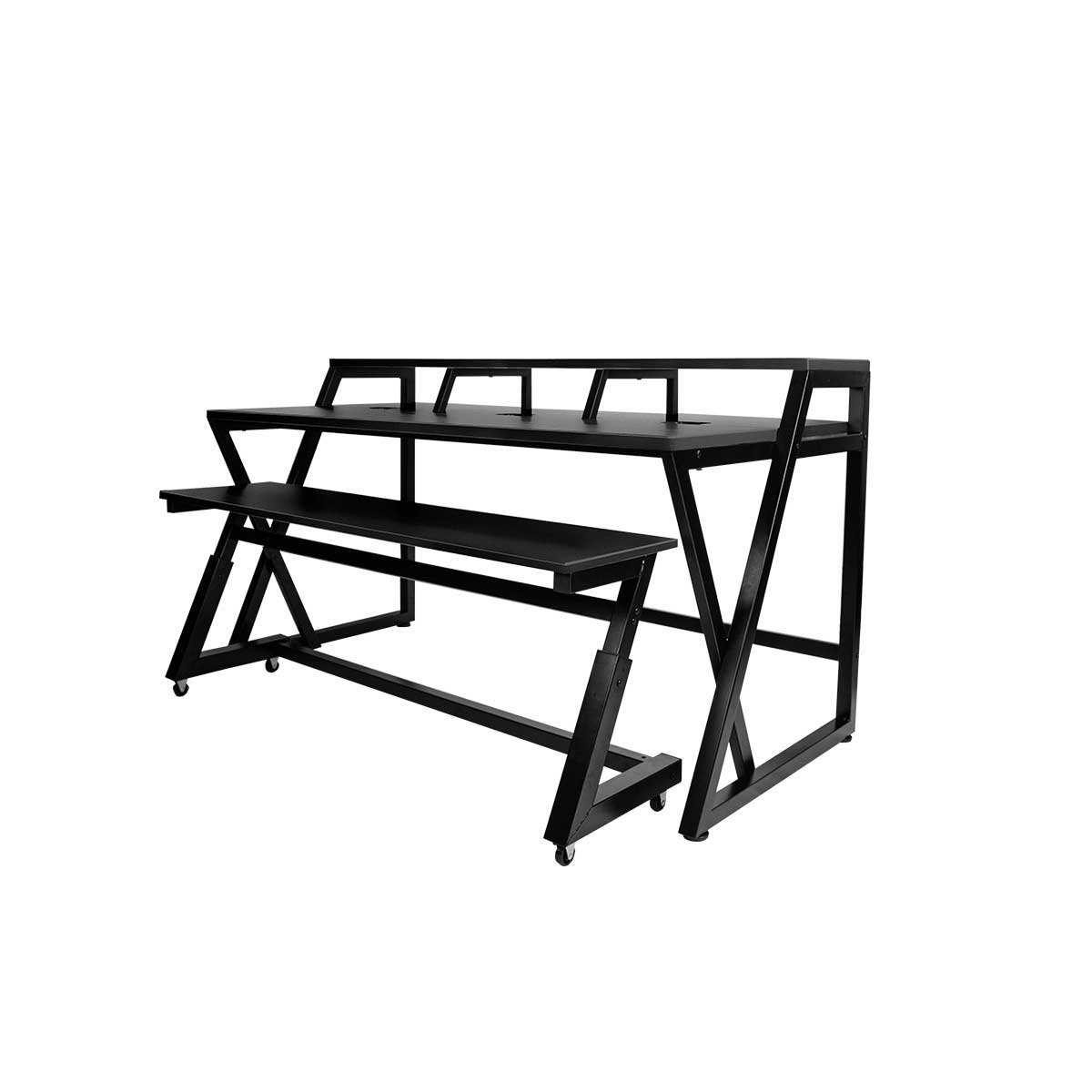 Wavebone Headquarter Z Studio Desk with Height-Adjustable Keyboard Trolley