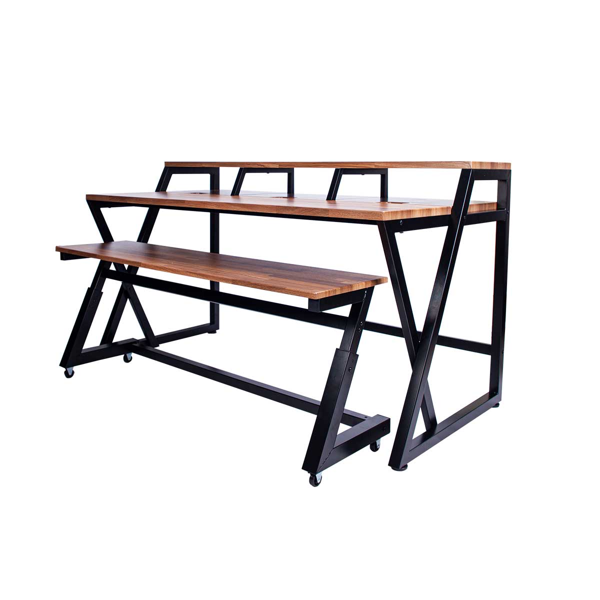 Wavebone Headquarter Z Studio Desk with Height-Adjustable Keyboard Trolley