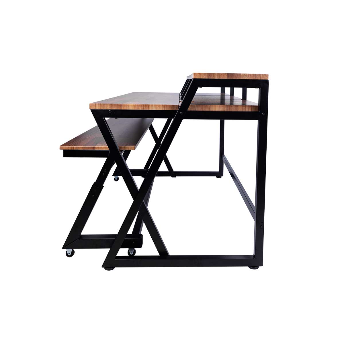 Wavebone Headquarter Z Studio Desk with Height-Adjustable Keyboard Trolley