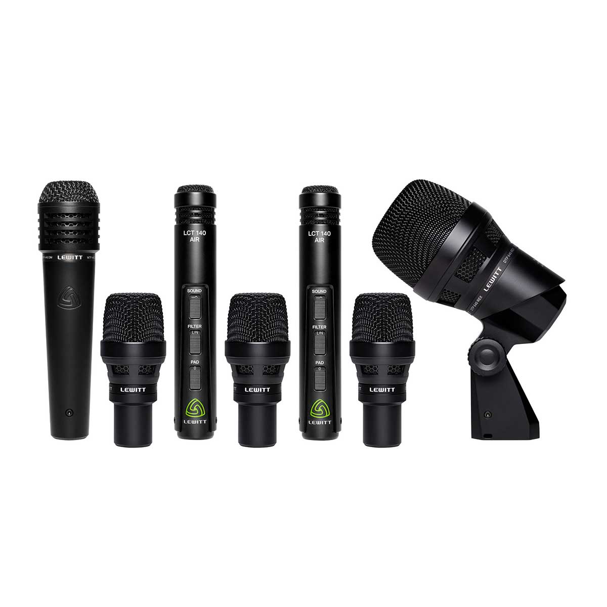 Lewitt BEATKIT PRO 7-piece drum microphone kit incl. mounts and windscreens
