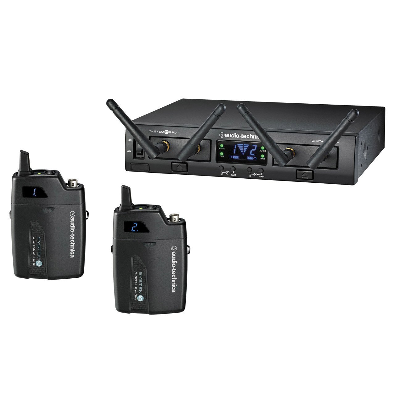 Wireless Systems - Audio-Technica System 10 PRO - ATW1311 Rack-Mount Digital Wireless Dual Body-Pack System